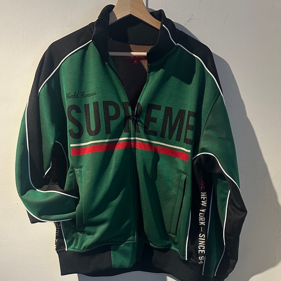 Supreme Green and Black Track Jacket - Picture 1 of 7